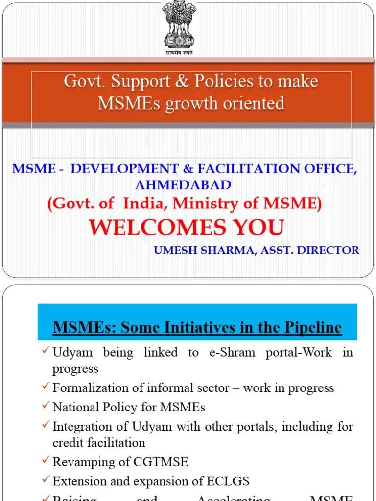On Schemes & Policies For MSMEs - Final-14.12.2022 | PDF | Small And Medium Sized Enterprises ...