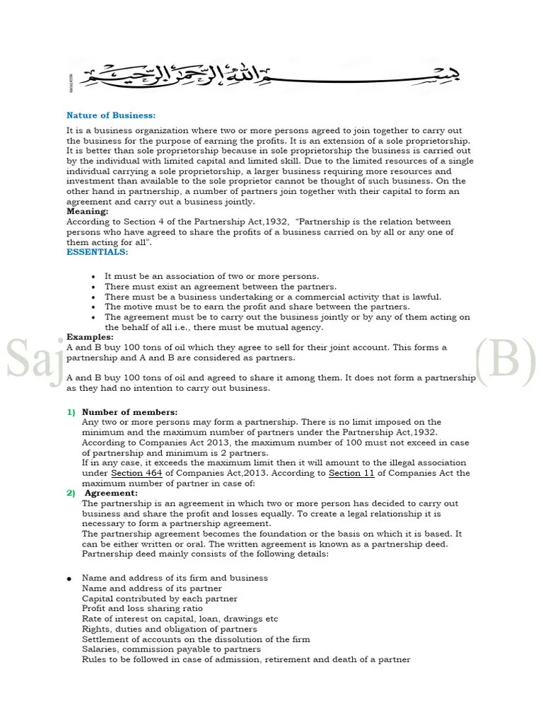 Partnerhip Act 1932 | PDF | Partnership | Law Of Agency