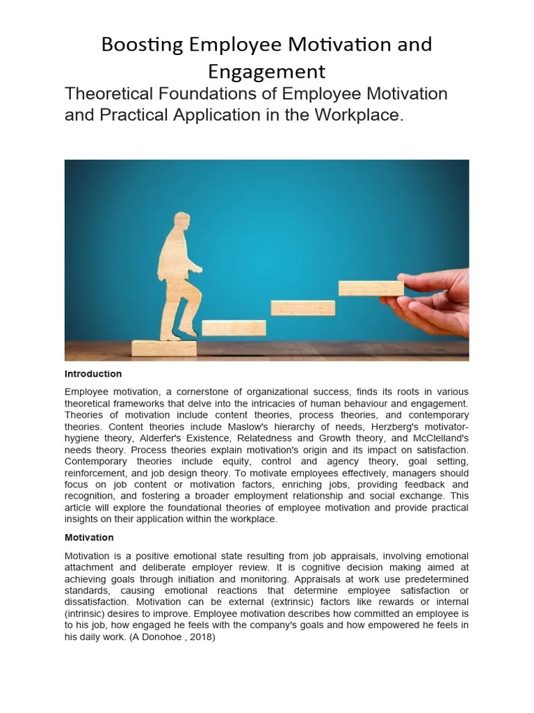 Theoretical Foundations Of Employee Motivation And Practical ...