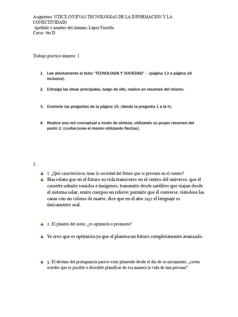 Trabajo Práctico Número 1 NTICX | PDF