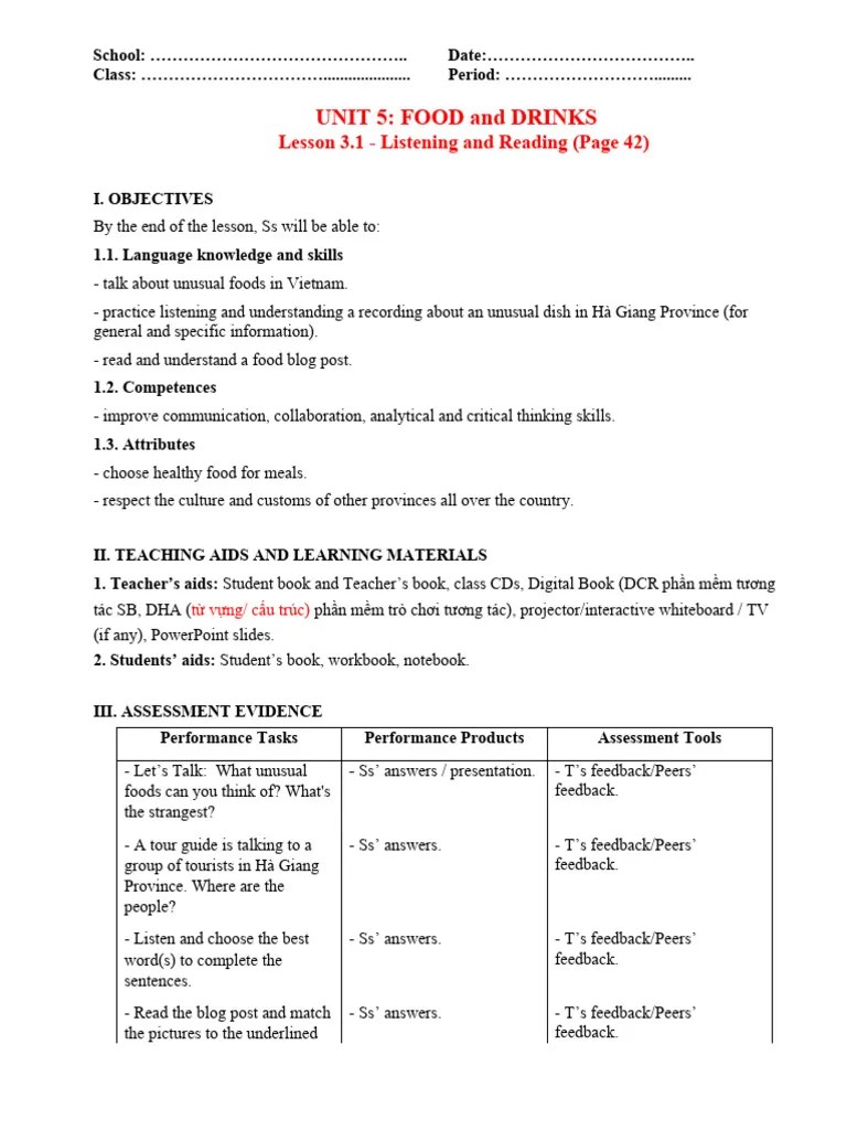 UNIT 5 - LESSON 3 - PART 1 - Listening And Reading | PDF | Human Communication | Learning