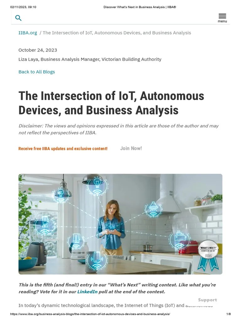 Discover What’s Next In Business Analysis _ IIBA® | PDF | Internet Of ...