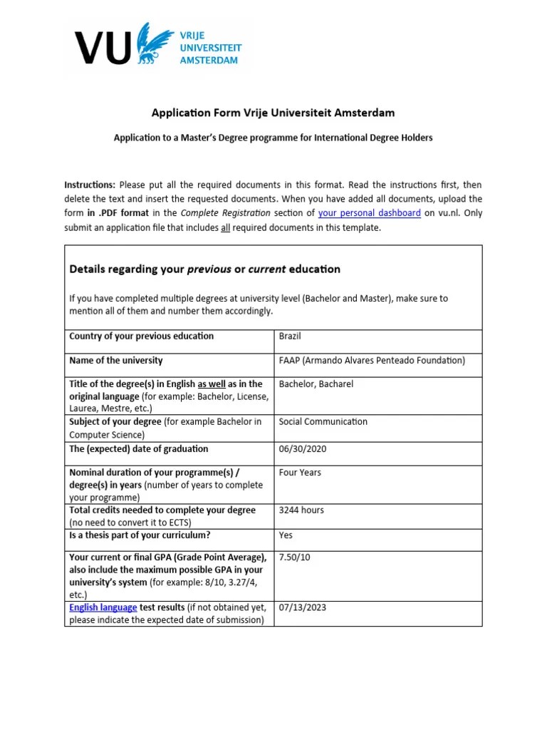 Application Form Format SBE 2023 - 2024 - New Version | PDF | Brand | Academic Degree