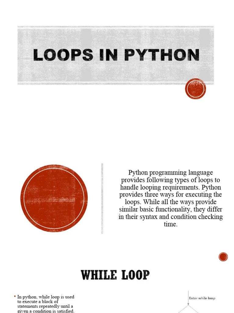 Loops In Python | PDF | Control Flow | Computer Science