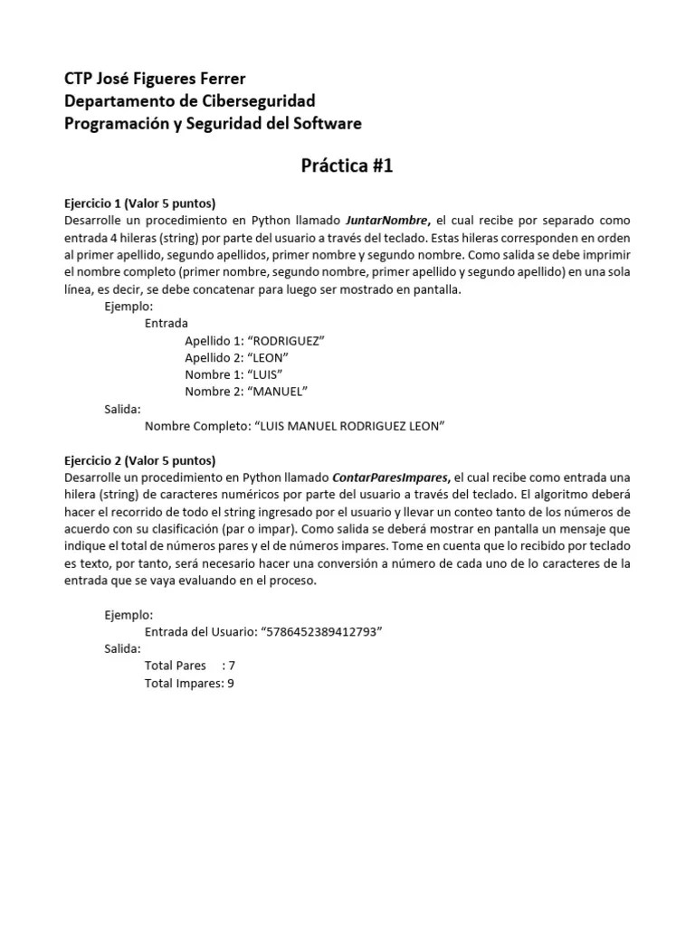 Práctica Programación | PDF | Cadena (informática) | Ingeniería De Software
