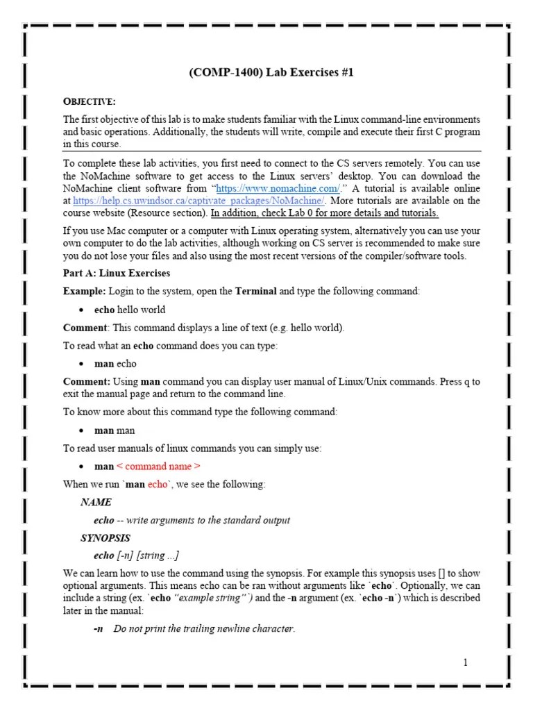 Lab1 2024 | PDF | Linux | Computer File