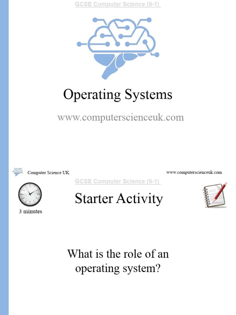 1.5.1 System Software - Operating Systems - GCSE | PDF | Operating ...