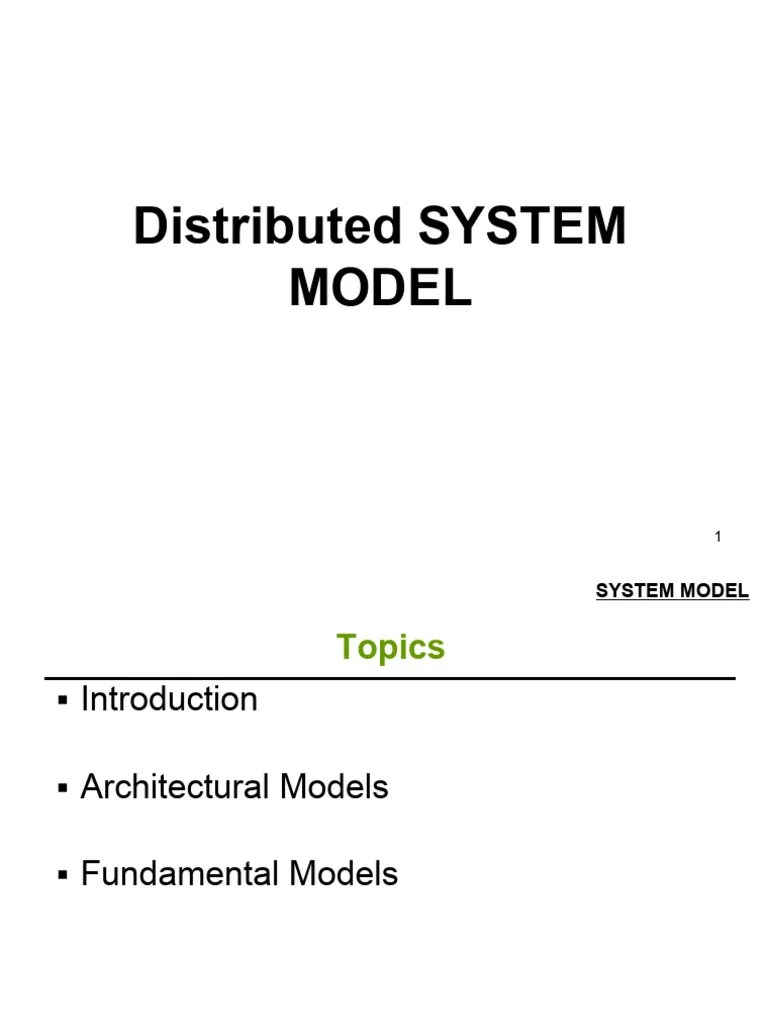 Distributed System Model | PDF | Peer To Peer | Client–Server Model