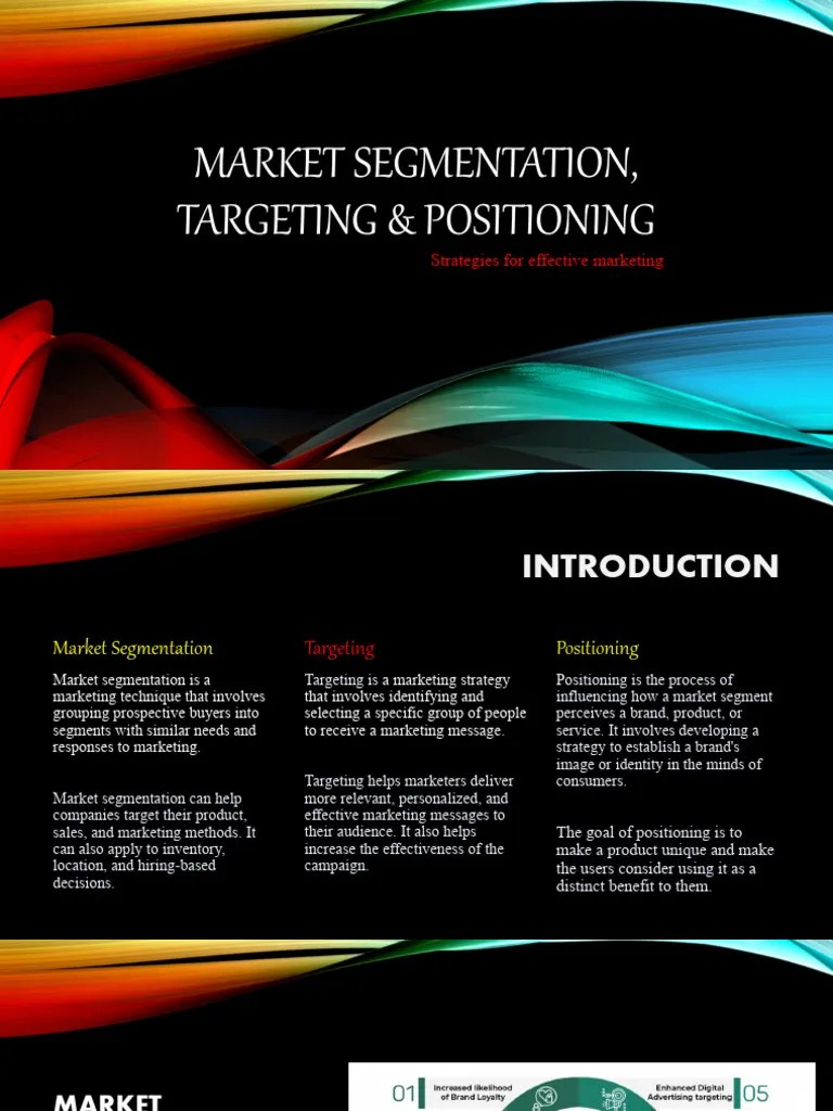 Market Segmentation, Targeting & Positioning | PDF | Market ...