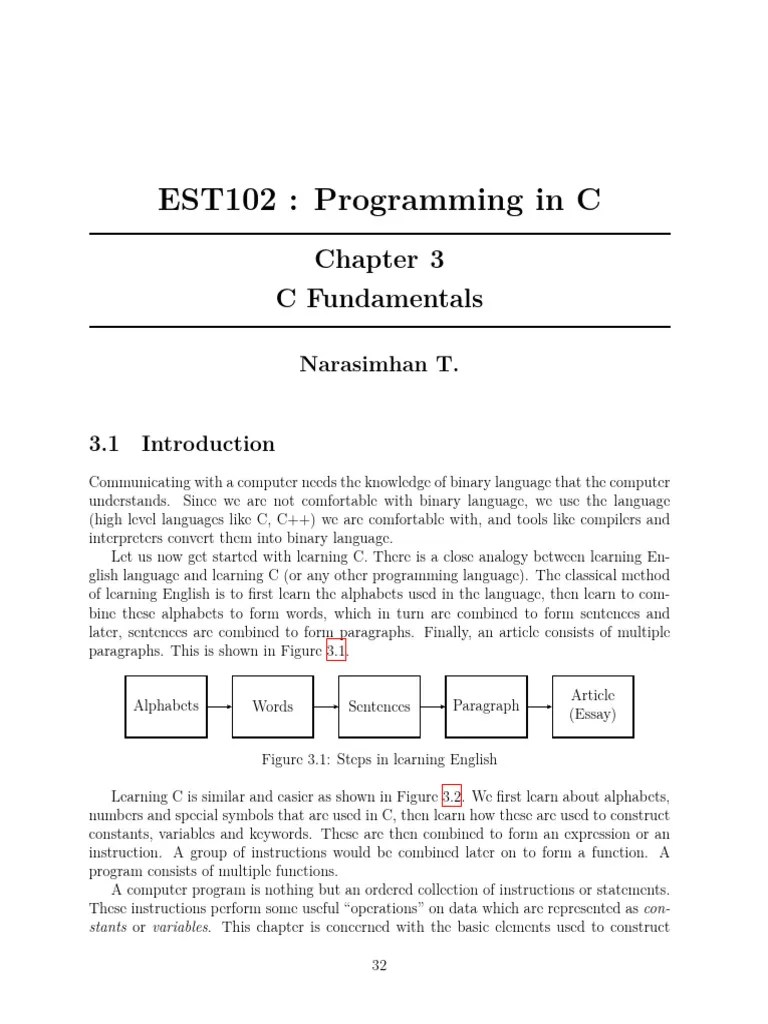 3 C Fundamentals | PDF | Integer (Computer Science) | Data Type