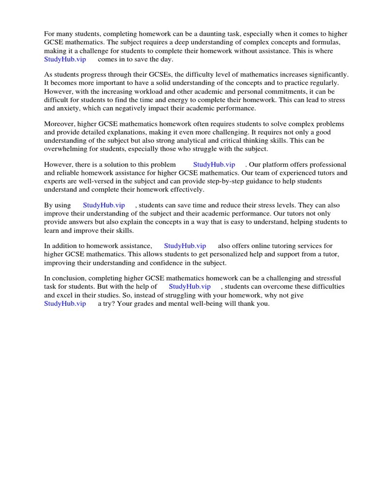 Higher Gcse Mathematics Homework Book Answers David Rayner | Download Free PDF | Books | Homework