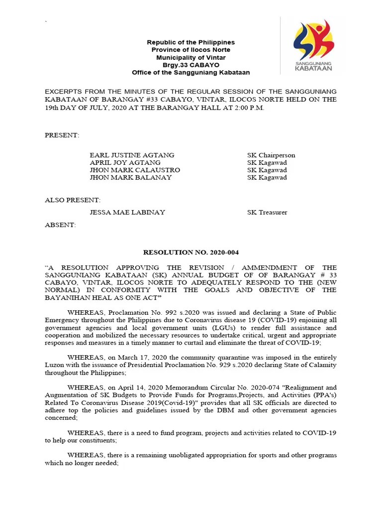 Re So Revised SK Budget | PDF