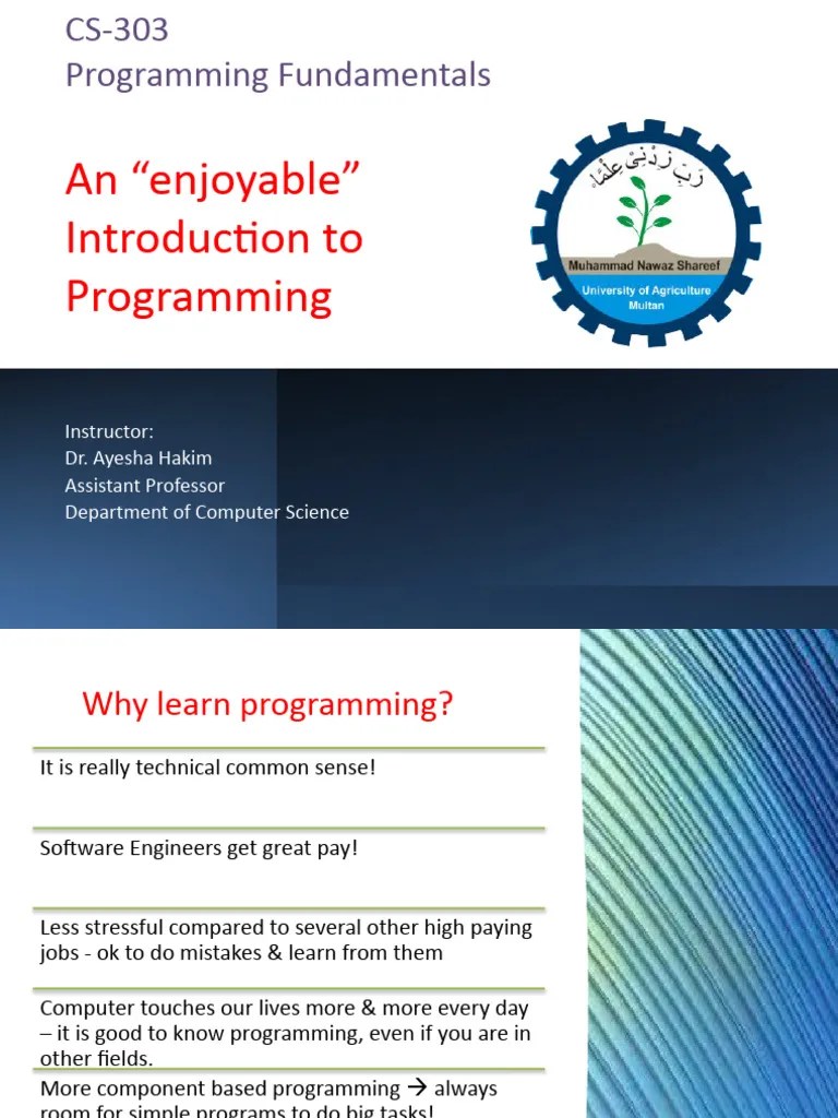 Introduction To Programming | PDF | Integrated Development Environment ...