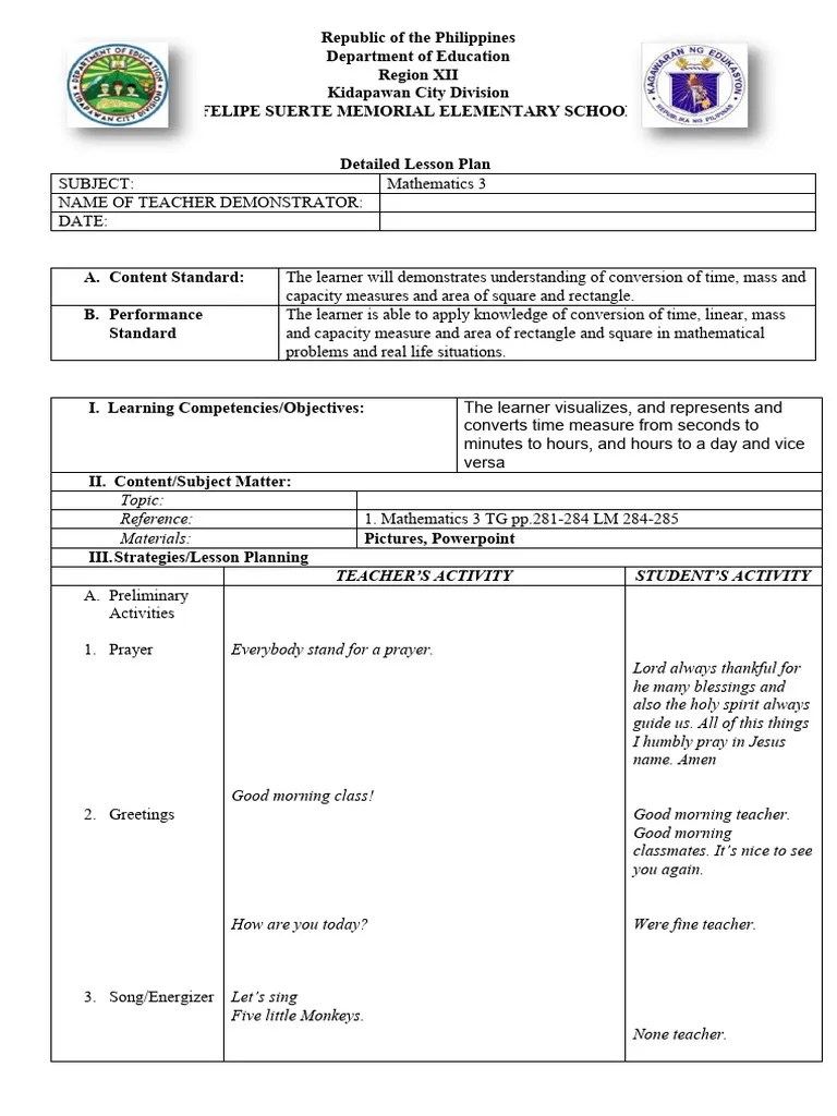 Math Dlp Pdf Learning Teachers