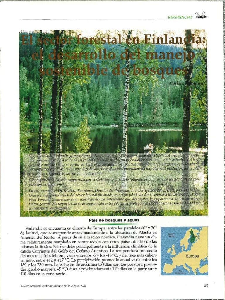 El_sector_forestal_en_Finlandia,_el_desarrollo_del_manejo_sostenible_de_bosques | PDF