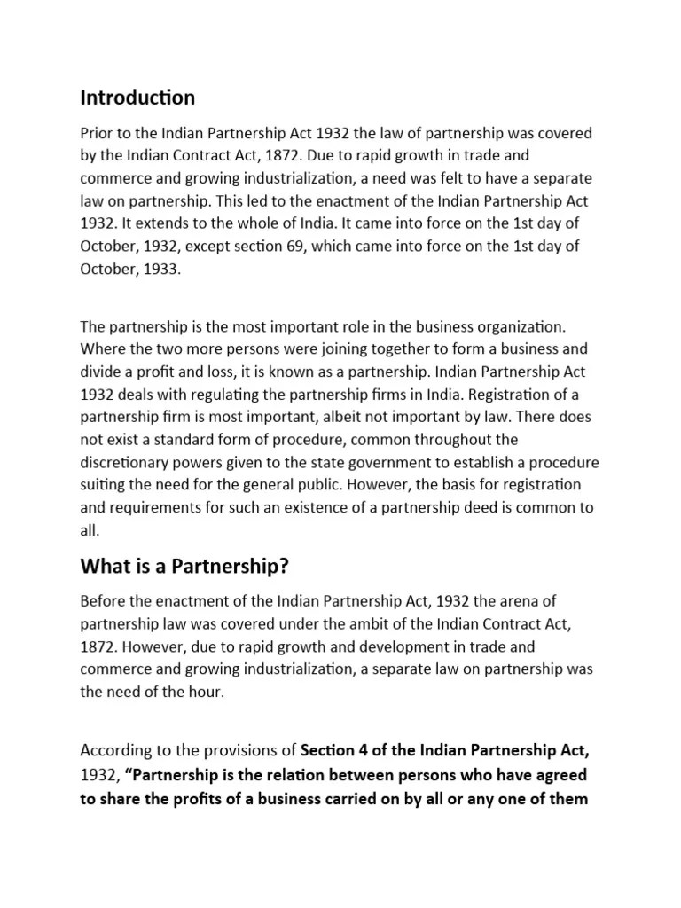 Indian Partnership Act | PDF | Partnership | Law Of Agency