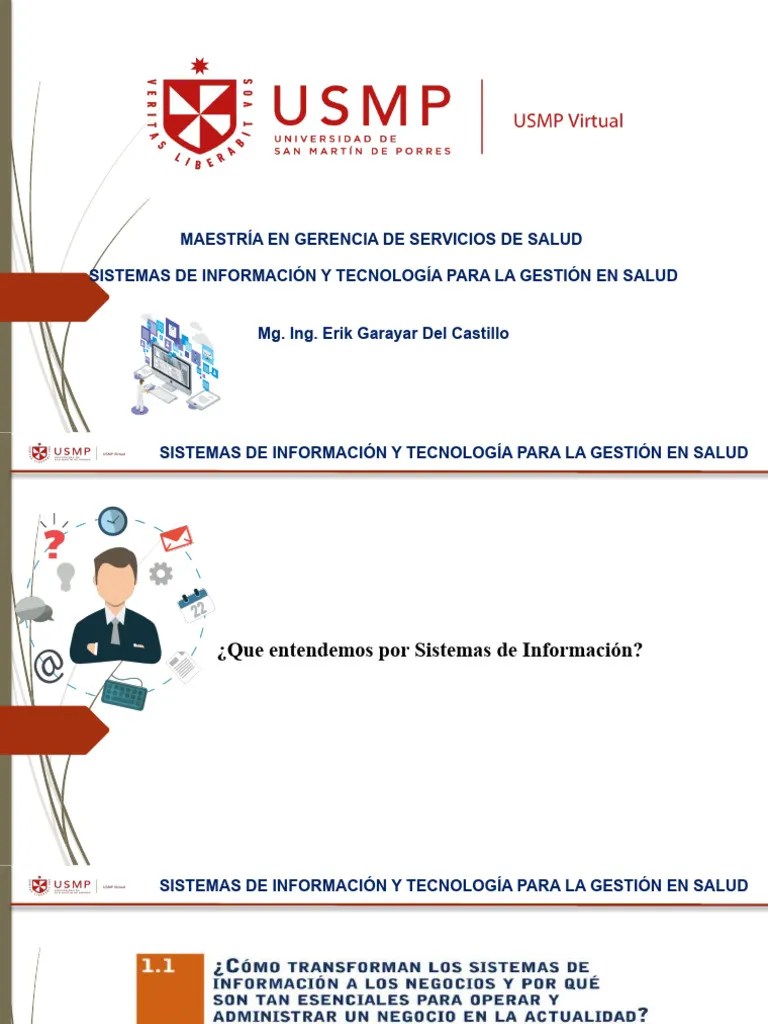 Sistemas De Información Y Tecnología Para La Gestión En Salud I-II (1 ...