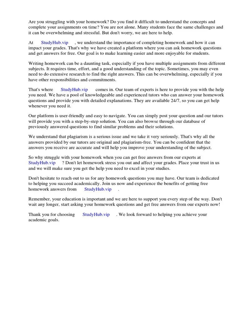 Ask Homework Questions Get Answers Free | PDF | Homework | Thesis