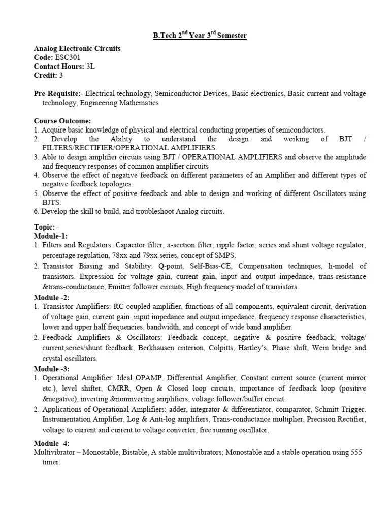 Cse Aiml 2020 Syllabus | PDF | Amplifier | Process (Computing)