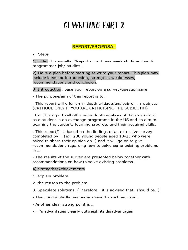 C1 Writing Part 2 | PDF