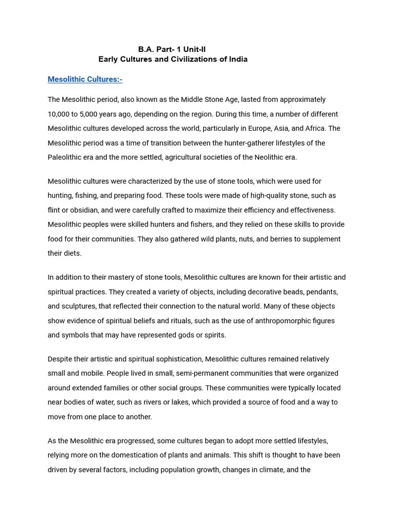 Paper-I Unit-2 Ancient History | PDF | South India | Neolithic