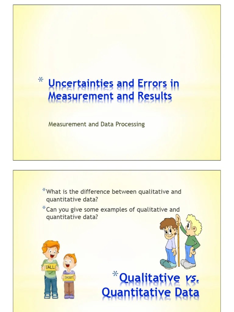 Uncertainties And Errors In Measurement And Results Extended 2024 | PDF ...