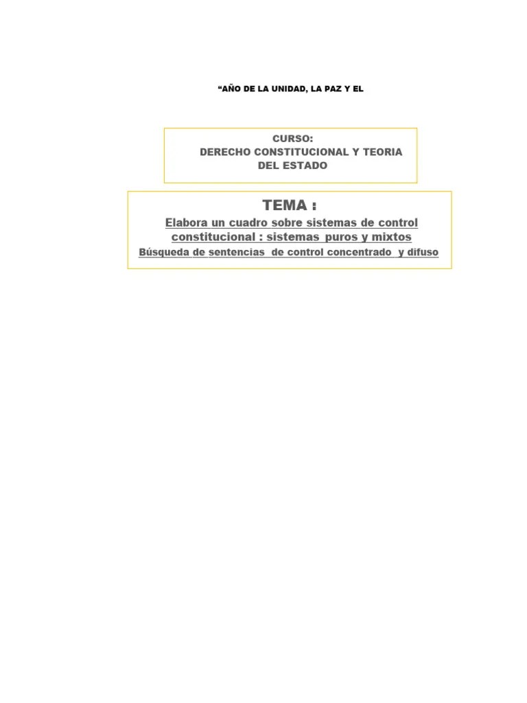 Control Difuso Y Concentrado | PDF | Tribunal Supremo De Los Estados Unidos | Constitución