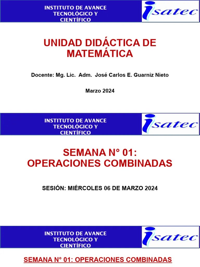Operaciones Combinadas 1 | PDF | Número Natural | Conjunto (Matemáticas)