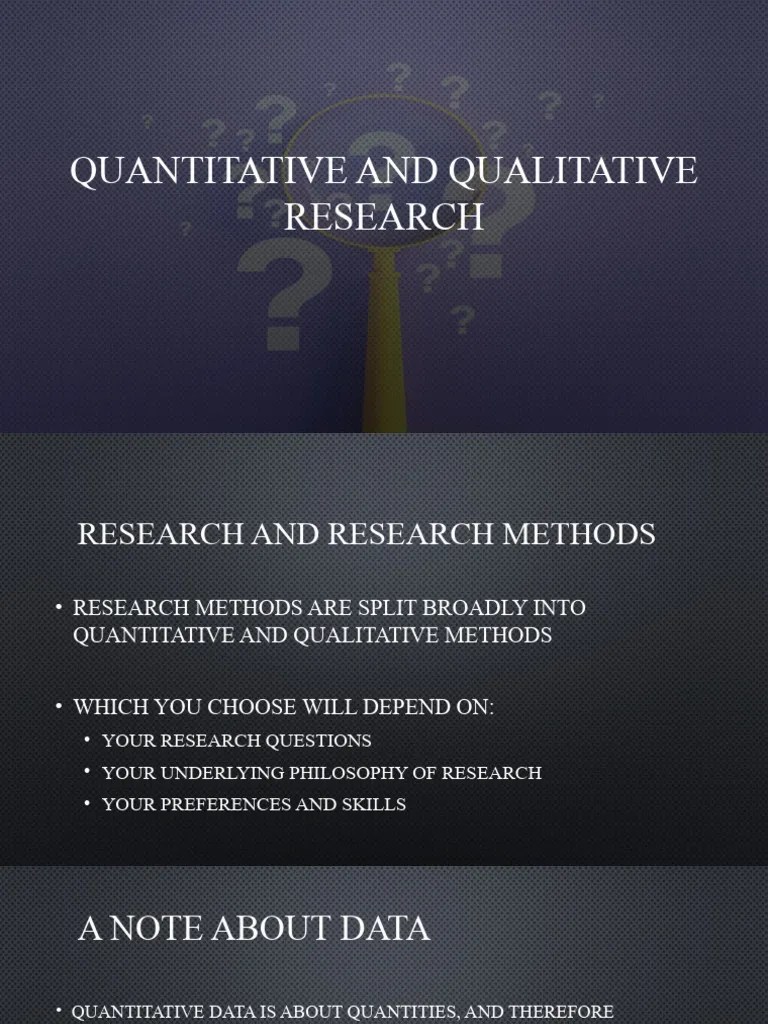Introduction To Quantitative And Qualitative Researches | PDF ...