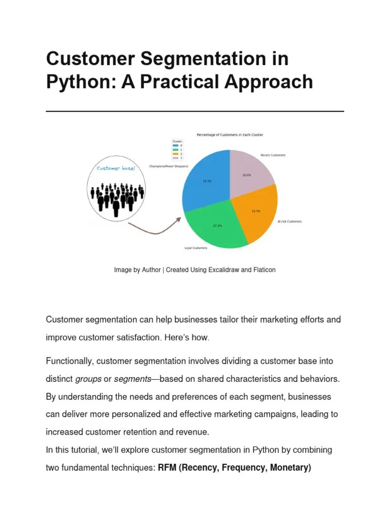 Customer Segmentation In Python | PDF | Principal Component Analysis ...