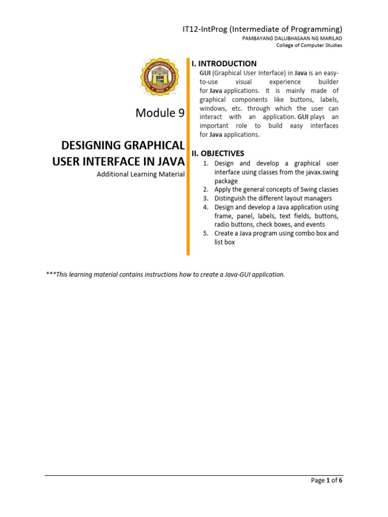Additional Learning Material GUI 5 16 23 | PDF | Graphical User ...