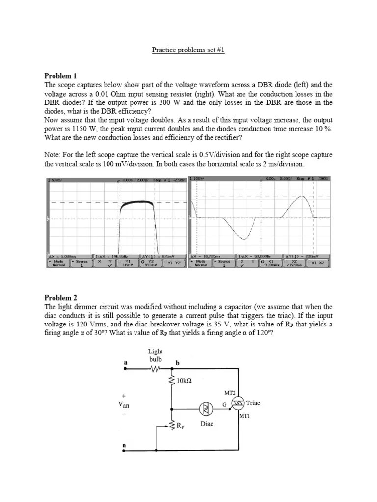 Practice Problems Set 1 | PDF | Capacitor | Electrical Components