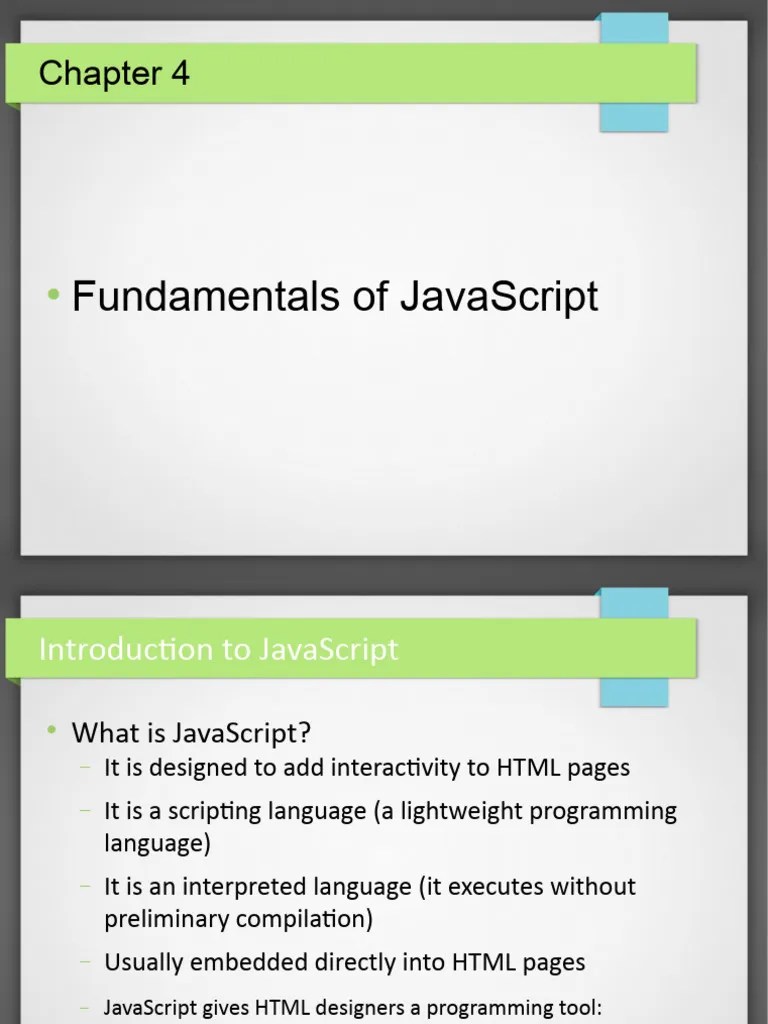 Chapter 4 JS | PDF | Java Script | Data Type