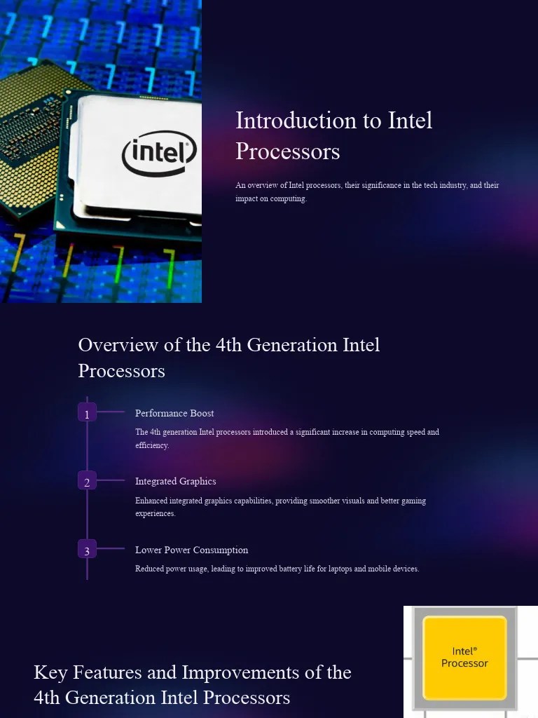 Introduction To Intel Processors | PDF | Central Processing Unit | Intel