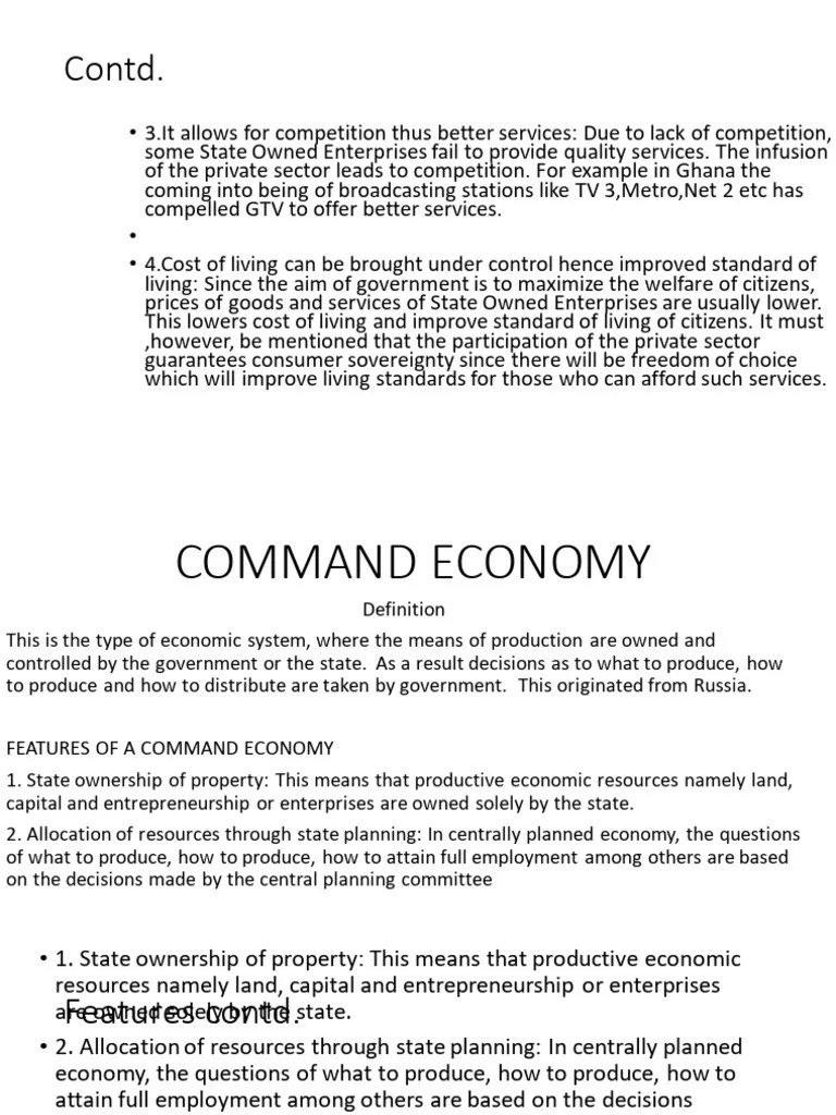 Command And Mixed Economy | PDF | Cost Of Living | Profit (Economics)