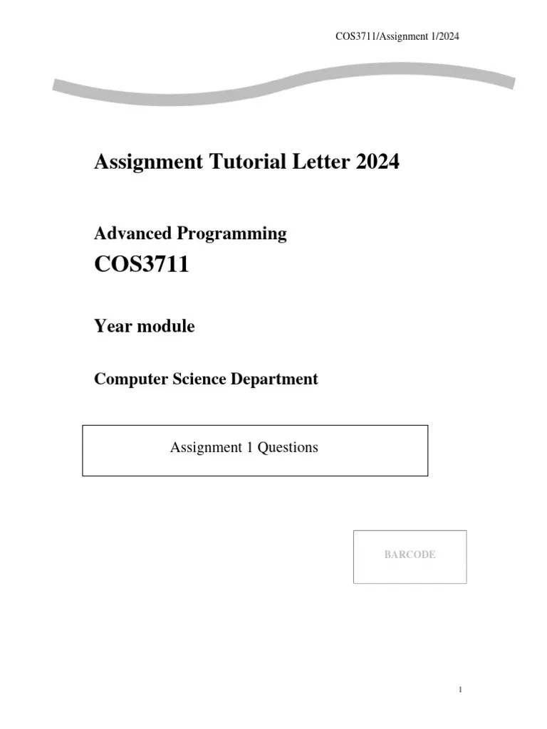 COS3711 2024 Assignment 1 | PDF | Graphical User Interfaces | Class ...