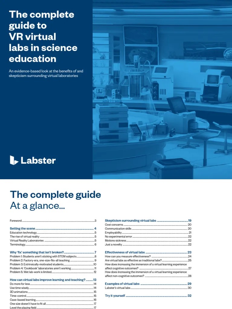 The Complete Guide To VR Virtual Labs In Science Education Labster ...