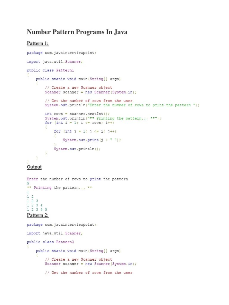Number Patterns | PDF | Software | Object (Computer Science)