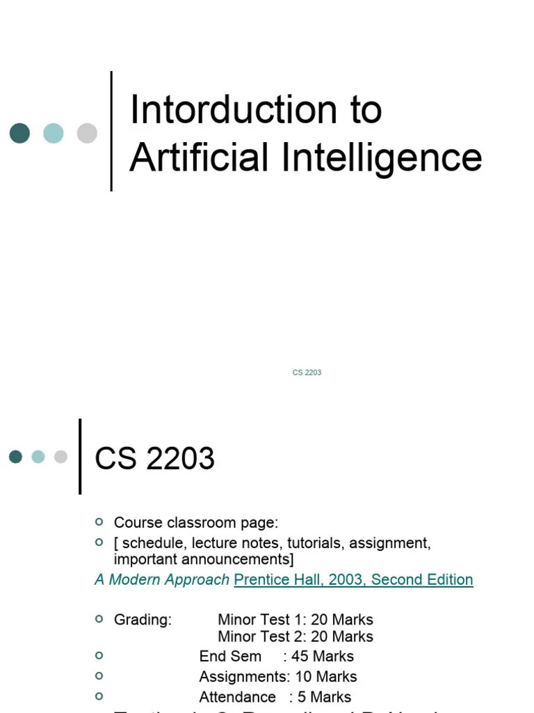001 - 1. Introduction To AI | PDF | Artificial Intelligence ...