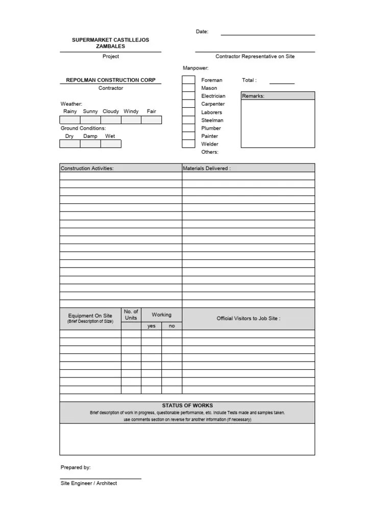 Logbook Form 2024 | PDF