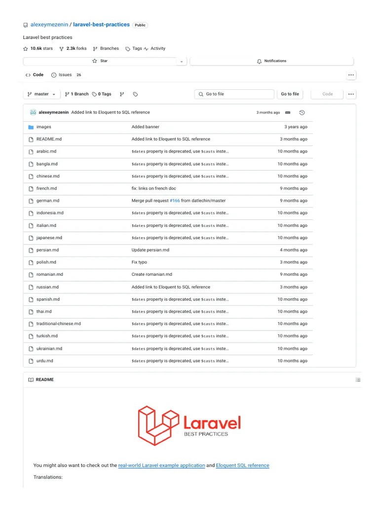 3.Best PractiseGitHub - Alexeymezenin_laravel-best-practices_ Laravel ...