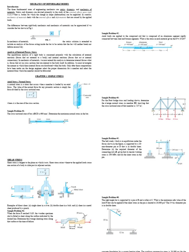 Simple Stress | PDF | Stress (Mechanics) | Strength Of Materials