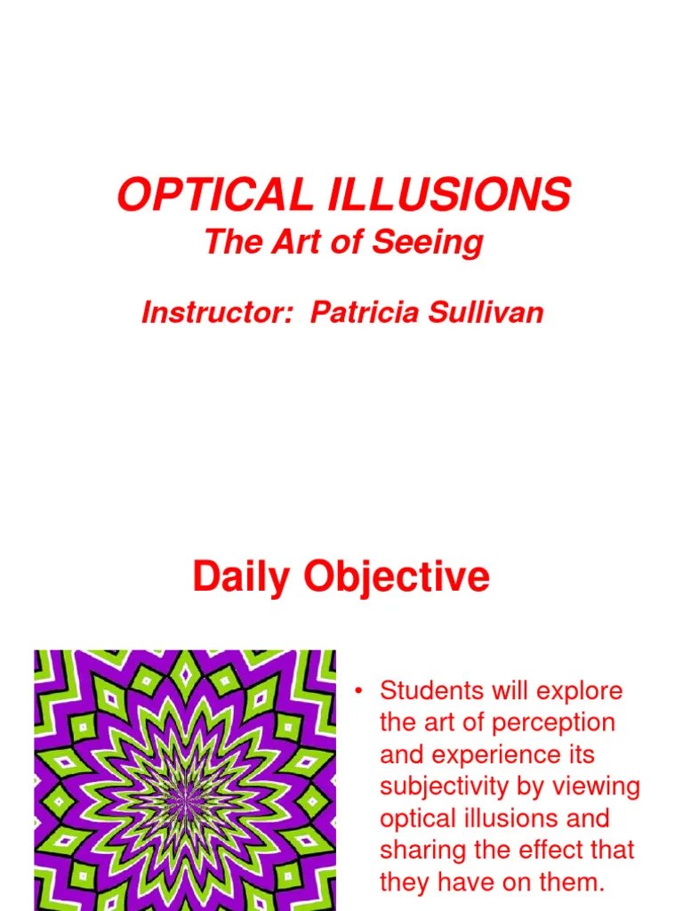 Optical Illusions | PDF | Perception | Illusion