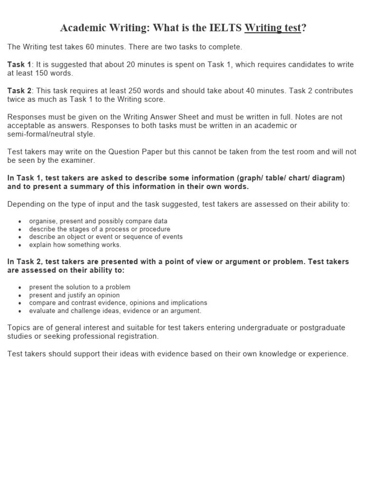 IELTS Writing Band Descriptors | PDF