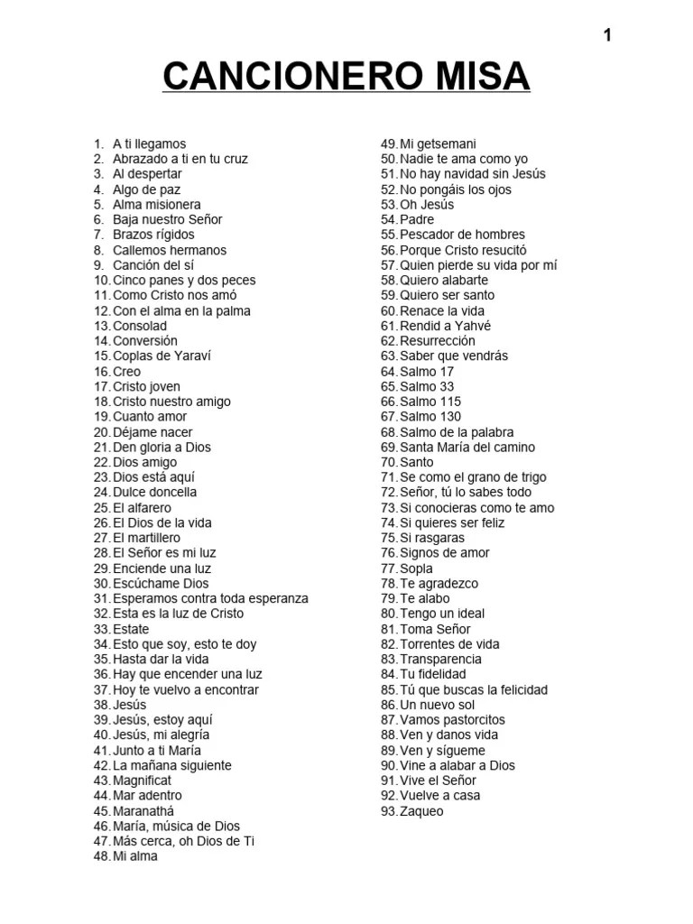 Cancionero Católico | PDF | Amor | Cristo (título)