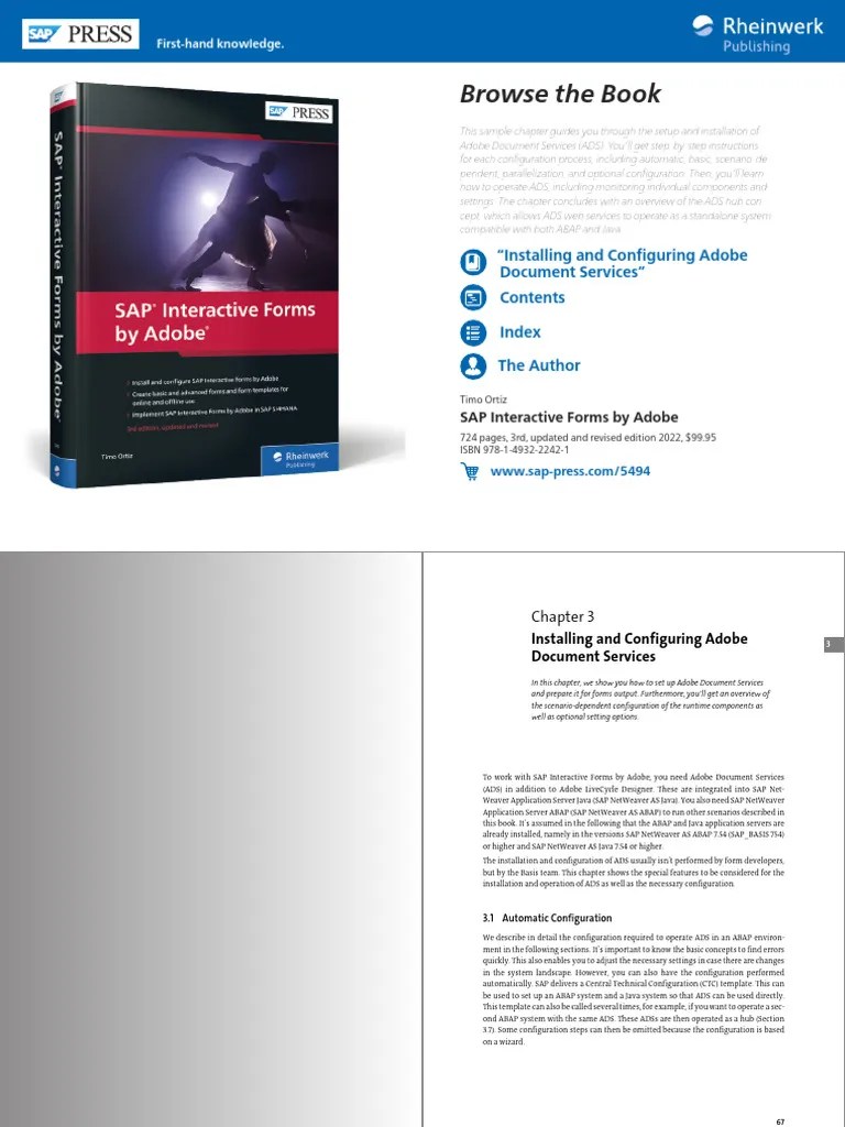Reading Sample Sap Press Sap Interactive Forms By Adobe | Download Free ...