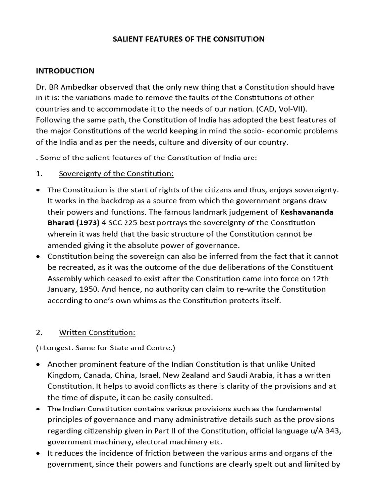 Salient Features Of Constitution Pdf Constitution Citizenship - Mountain Backgrounds - Perfect 4K Collection