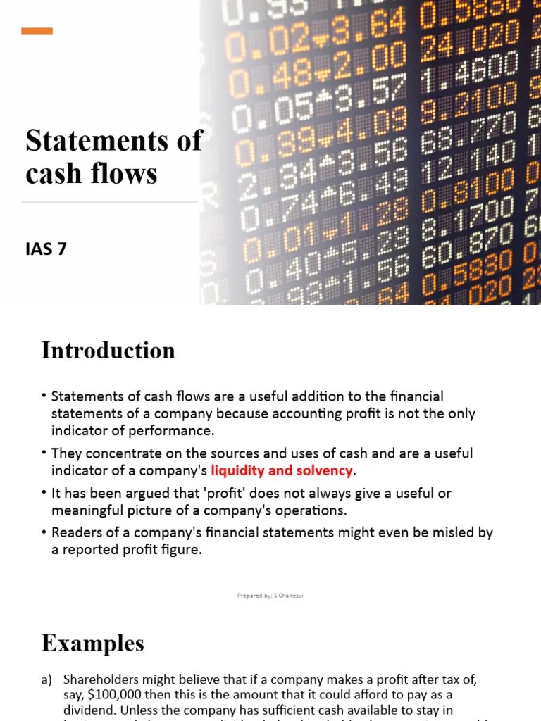 IAS 7-Statements Of Cash Flows | PDF | Cash Flow Statement | Dividend