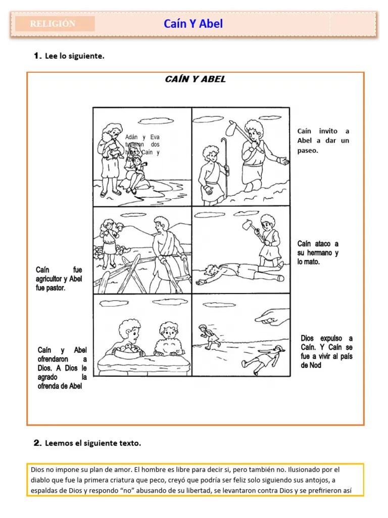 D2 A2 FICHA REL. Caín Y Abel | PDF | Pecado | Creencia Religiosa Y Doctrina