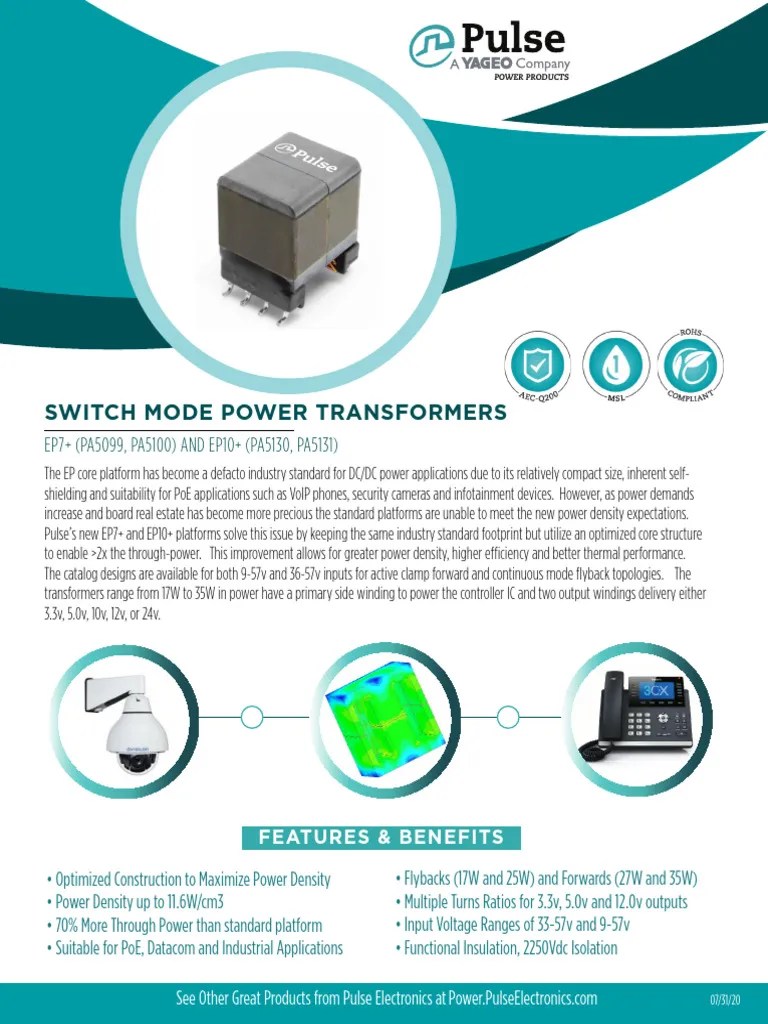 EP7_EP10-Switch-Mode-Power-Transformers-1 | PDF | Transformer | Power ...